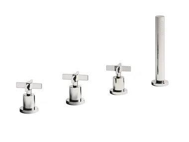 CROSS ROAD CRICR122 - Bathtub set with hand shower _ CRISTINA Rubinetterie